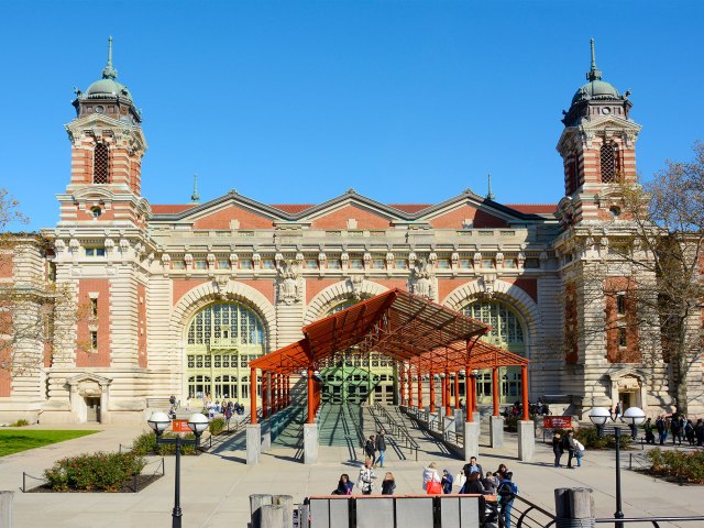 Main Arrivals Building in Ellis Island in New York