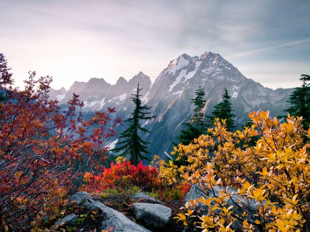 View of Johannesburg Mountain in Washington in the distance