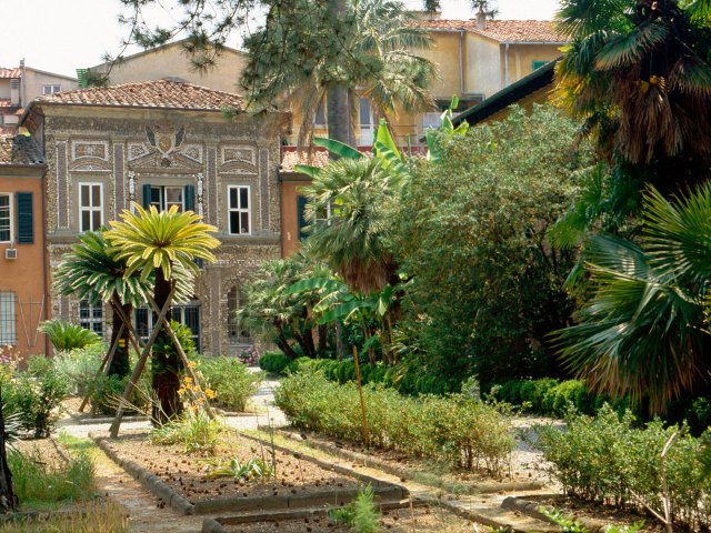 Gardens of Orto Botanico di Pisa in Italy