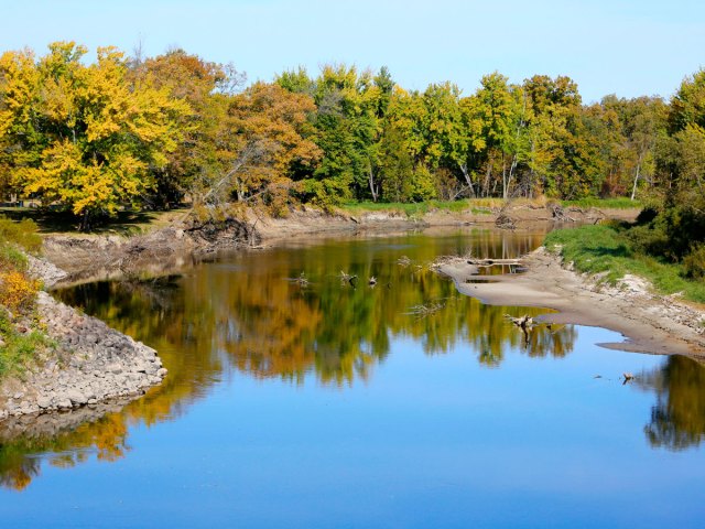 Mississippi River flowing through forested region of Minnesota