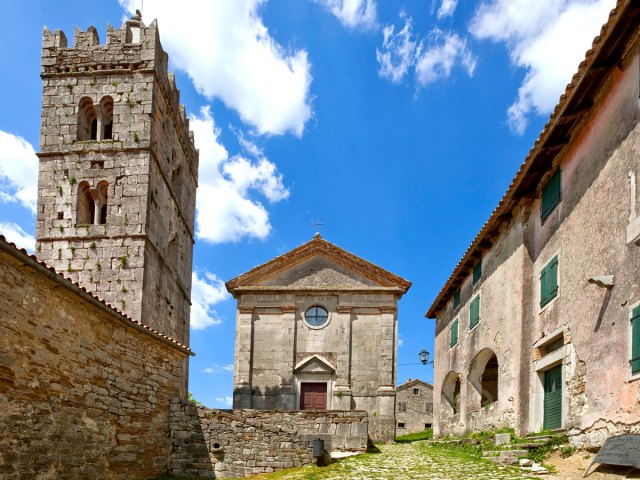 Stone church in Hum, Croatia