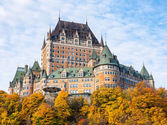 Exterior of the Fairmont Le Château Frontenac in Quebec City, Canada