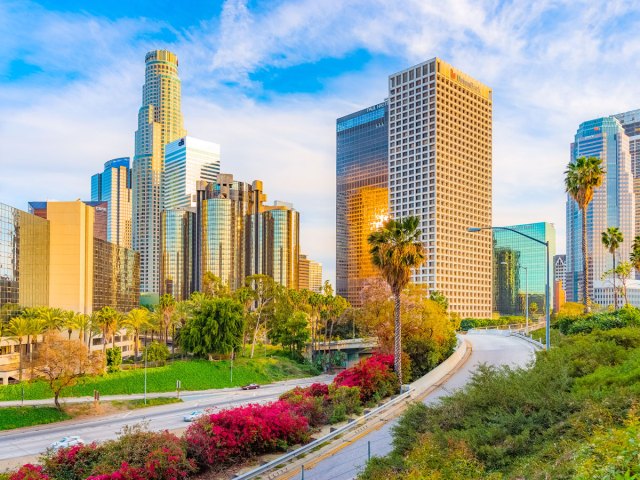 Skyline of downtown Los Angeles, California