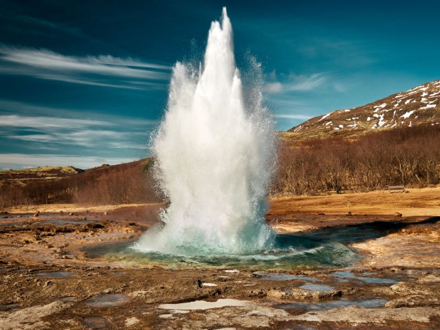 Iceland's Strokkur erupting