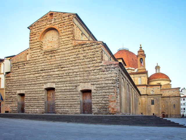 Exterior of Basilica of San Lorenzo in Florence, Italy