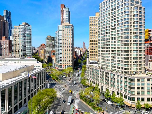 View of Upper West Side of Manhattan, New York City, from high rise