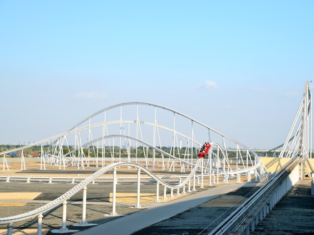 Formula Rossa roller coaster in Abu Dhabi, UAE